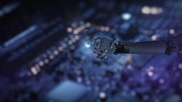 Digital space with artificial intelligence, animated infographic. video