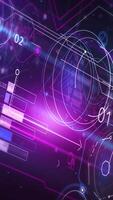 Animated data flow in 3D virtual space. video