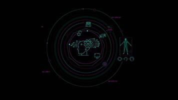 Animation of infographics about the use of artificial intelligence. video