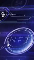 Flow of abstract data about fictional NFT. video
