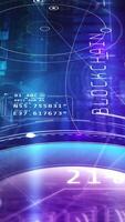Animated abstraction on the theme of blockchain. video