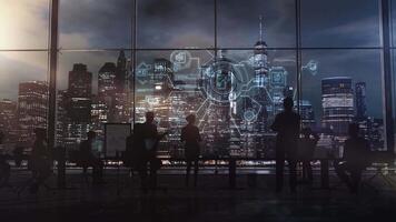 Testing the work of artificial intelligence in a company. video