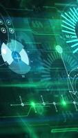 Bitcoin and mining in animated abstract infographic. video