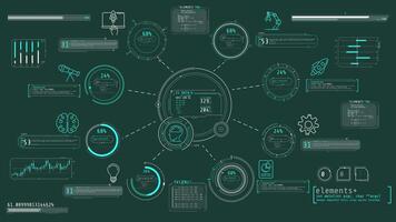 Infographic animation about programming and technology development. video