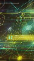 Animated arrays of abstract data in virtual space. video
