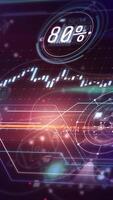 virtual criptomoeda dados espaço dentro a fluxo. video