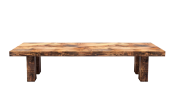 Wooden Bench with Simple Design isolated on transparent background png