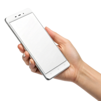 Realistic smartphone mockup. Mobile phone display, device screen frame isolated on transparent background png