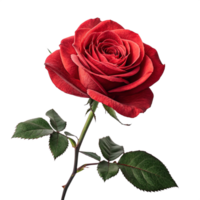 Unique Red Rose isolated on transparent background png