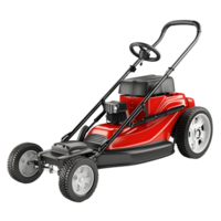 Red Lawn Mower isolated on transparent background png