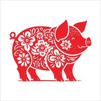 Pig for Chinese new year vector