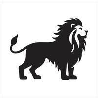 A Powerful Lion Silhouette Design vector