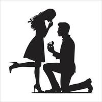 Heiratsantrag Design illustration On White background vector