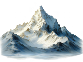 A mountain with snow on it is the main focus of the image png