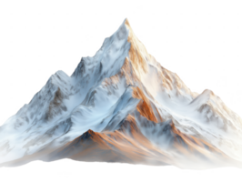 A mountain with snow on it and a misty haze in the background png