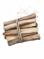 A bundle of wood is tied together with a rope png