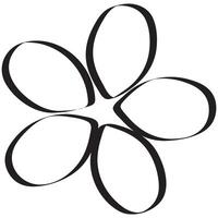 simple chinese new year floral icon drawn with original outline for posters or other holiday designs vector