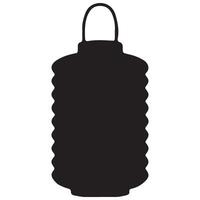 black shape Chinese New Year Paper Rectangle Corrugated Lantern, for various designs vector