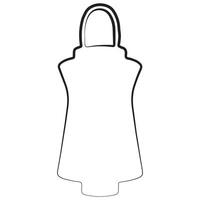 simple icon of Chinese paper small square lantern for Chinese New Year drawn with original outline vector