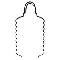 simple icon of chinese paper square corrugated lantern for chinese new year drawn with original outline vector