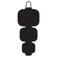 black paper lantern shape that consists of three sections for Chinese New Year, for various designs vector