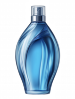 A bottle of perfume with a blue cap png
