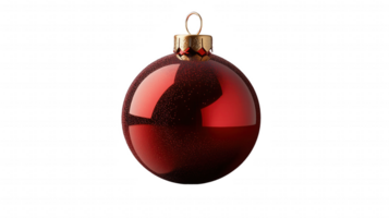 A red ornament with a gold chain hanging from it png