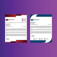 Modern Letterhead Design in Bundle. Creative Template Display for Promotional Campaign. vector