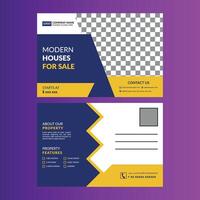 Modern Post Card Design. Creative Template Display for Promotional Campaigns. vector