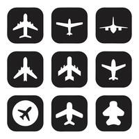 High-Quality Plane silhouette Icon Set for Graphic Designers vector