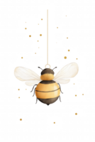 A bee is hanging from a string png