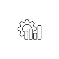 The business design outlines the symbol of productivity implementation. vector