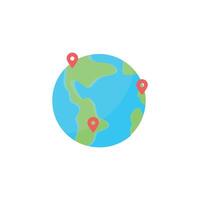 design of location placement points with balloon and globe markings. vector