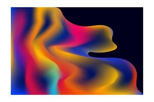 Modern Minimal Abstract Soft Blurred rainbow colored liquid Glowing Abstract Wave Mesh Gradient Background Wallpaper vector