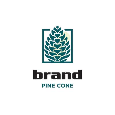 Creative pine cone conifer logo design for all company