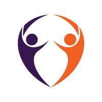 Minimalist Teamwork Symbol Graphic vector