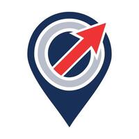 Modern Location Pin Arrow Design vector