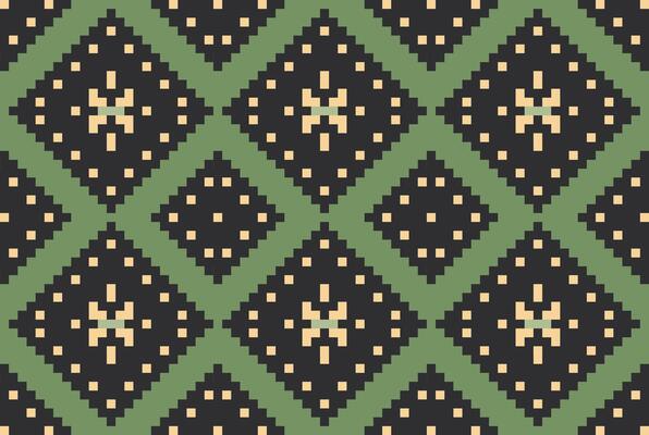 Ethnic Fabric Pixel Ethnic Pattern Sweaterfolk Embroidery, Aztec Geometric Ornament Print. Design for Carpet, Wallpaper, Clothing, Wrapping, Fabric