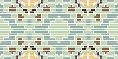 Pixel Ethnic Design Pattern in the Philippinesfolk Embroidery, Aztec Geometric Ornament Print. Design for Carpet, Wallpaper, Clothing, Wrapping, Fabric vector