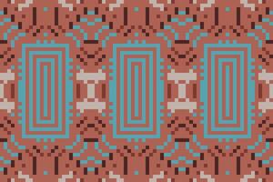 puntada Arábica modelo mehndi gente del diseño bordado, azteca geométrico ornamento impresión. diseño para alfombra, fondo de pantalla, ropa, envase, tela vector