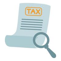 Concept tax payment. Data analysis, paperwork, financial vector