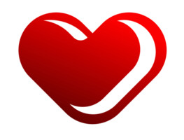 Y2K gradient red retro heart icon png