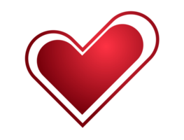 Y2K gradient red retro heart and star icon png