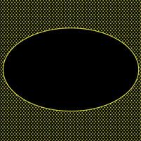 Gold frame with an original small pattern on a black background vector