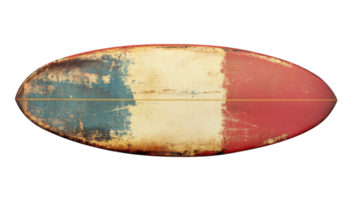 A surfboard with the flag of france painted on it png