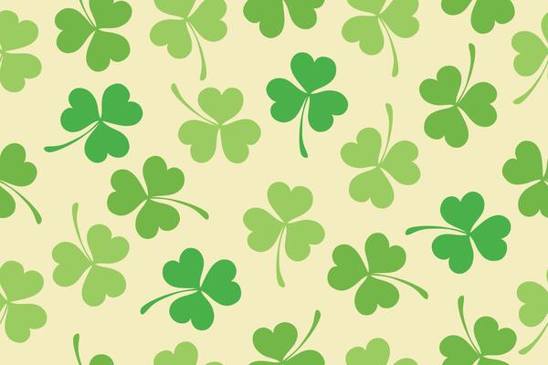 Seamless pattern of clover leaves for St. Patrick's Day. Suitable for wrapping paper, wallpaper, background, card and decoration.
