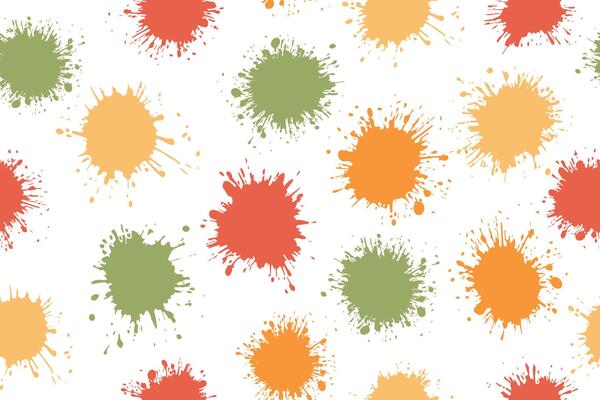 Multicolored spots and drops of paint seamless pattern. Fashionable artistic Background of multicolored spots for your design