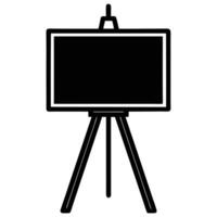 Whiteboard on Easel Silhouette Isolated vector