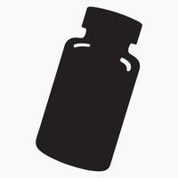 Icon of medical bottles on a white backdrop vector