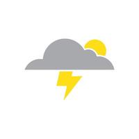 Cloud and thunderstorm vector